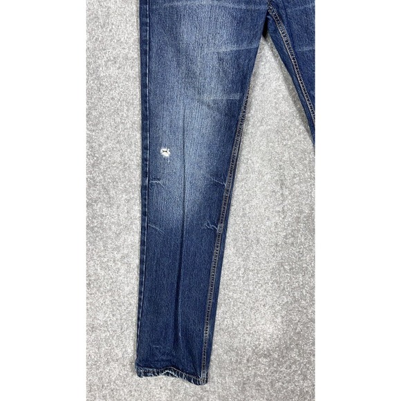 Aeropostale Rivington Skinny Jeans Mens Size 32x32 Distressed Blue Denim Pockets - Picture 8 of 13